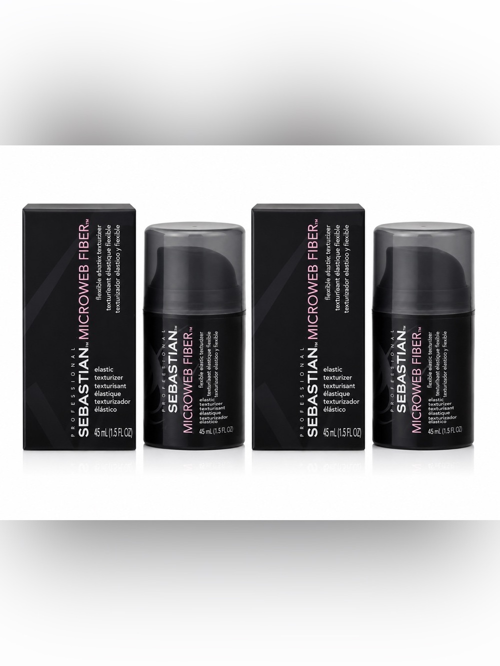 Sebastian Microweb Fiber Elastic Texturizer 1.5 Oz 45ml x2 Hair Styling Set